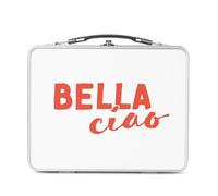 Fabulous Pranzo Box in metallo argentato per panini e snack - Bella Ciao Donna Italia Serie Femminismo - Scatola da gustare in alluminio ciotola rigida stile retrò stampata in Francia