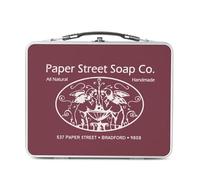 Fabulous Pranzo Box in metallo argentato per sandwich e snack - Paper Street Soap Geek Combat Boxe Film - Scatola da gustare in alluminio ciotola rigida in stile retrò stampata in Francia