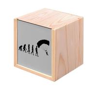 Fabulous Scatola in legno - Evolution Parapendio Sport Atleta Paracadute (10 x 10 x 10 cm)