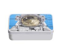 Fabulous Scatola in metallo Graffiti Astronauta Containers Tague Street Art - 11 x 18,5 x 5,5 cm - Scatola portaoggetti, chiave, attrezzi, scatola per il pranzo, zucchero, biscotti