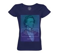 Fabulous T-Shirt Donna Girocollo Simplicity is The Final Achievement Quotes Inspirational Music Chopin, blu, S
