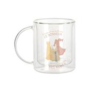 Fabulous Tazza in vetro a doppia parete, abito - L'argento non fa la felicità, moda Shopping, tazza da caffè e isolata, 330 ml, effetto sospeso anti-bruciore, stampa in Francia