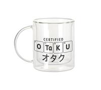Fabulous Tazza in vetro a doppia parete, certificata Otaku Giappone Asia Culture Manga Anime - Tazza da caffè e The Isoterme, 330 ml, effetto sospeso anti-bruciore, stampa in Francia