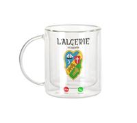 Fabulous Tazza in vetro a doppia parete - L'Algeria M'Appelle Culture Voyage Algeri, tazza da caffè e The Isotherme 330 ml, effetto sospeso anti-bruciore, stampa in Francia
