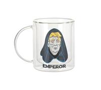 Fabulous Tazza in vetro a doppia parete, motivo: Empereur Dark Sidious Trump Parodie Film Series President, tazza da caffè e The Isotherme, 330 ml, effetto sospeso anti-bruciore, stampa in Francia