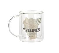 Fabulous Yvelines 78 Dipartimento Versaille Card Ancienne Ile de France - Tazza da caffè e The Isotherme 330 ml effetto sospeso anti-bruciore, stampa in Francia