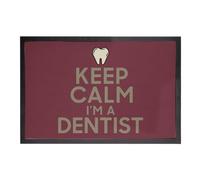 Fabulous Zerbino rosso - Keep Calm I'm a Dentist Parodia Artigianato dentista - Dimensioni: 60 x 40 cm