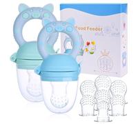 Faburo 2pcs Ciuccio Frutta Neonati per Alimenti + 9pcs Ciuccio in Silicone