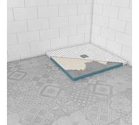FAC037 - Elemento doccia Plano, 90 x 90 x 4 cm, piastrellabile, con scarico rotondo integrato