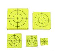 FACAIIO 100PCS Riflettente Mirare Target Sticker Total Station, Materiale Acrilico, 5 Misure (20-60mm) Topografia e Costruzione