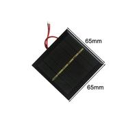 FACAIIO 2 pannelli solari policristallini da 0,6 W, uscita 3 V per la ricarica di batterie da 2,4 V in luci giocattolo, 65 x 65 mm con cavo da 15 cm