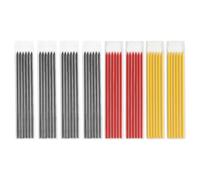 FACAIIO 48 ricariche per matita da 2,8 mm per tracciante, foro profondo per la lavorazione del legno per pennarelli, lunghezza 120 mm, per nucleo in resina, nero/giallo/rosso