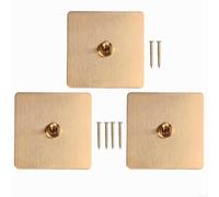 FACAIIO 86mm Ottone Interruttore Della Luce A Levetta, Retro Oro Interruttore A Bilanciere 1/2 Vie Parete Elettrica Piastra Interruttore
