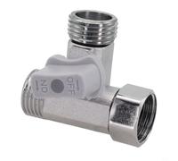 FACAIIO Adattatore angolare a T per valvola di arresto in lega di zinco per bidet, spruzzatore portatile, serbatoio WC e parti del lavandino della cucina