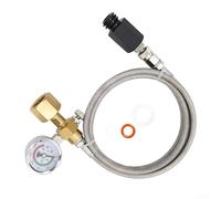 FACAIIO Adattatore per tubo flessibile in acciaio inossidabile con CGA320 per modelli Fizzi Touch Jet Aqua Fizz Blue Bottle Genesis Source, 150 cm