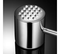 FACAIIO Batticarne in acciaio inox 304 con manico in palissandro, strumento da cucina a due lati per bistecche e arrosti