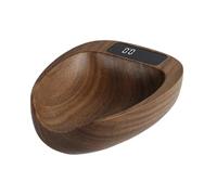 FACAIIO Bilancia digitale da caffè con timer e set spray, 0,1 g, bilancia di precisione per caffè espresso, display a LED ricaricabile, design in legno di noce