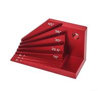 FACAIIO Blocco smussato per la lavorazione del legno in lega di alluminio con misuratore di altezza e angolo per una misurazione precisa di mitra e coda di rondine, rosso