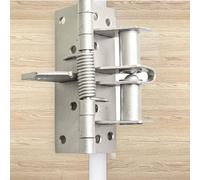 FACAIIO Chiusura automatica per cerniere delle porte con buffer, tappo automatico, chiusura silenziosa, libreria scolastica a casa, in acciaio laminato a freddo, argento