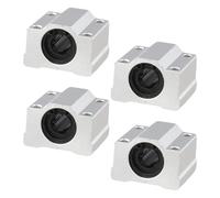 FACAIIO Confezione da 4 blocchi scorrevoli SCS12UU da 12 mm per cuscinetti a sfera a movimento lineare per stampanti 3D CNC, acciaio alluminio, 42 x 36 x 28 mm, montaggio M5