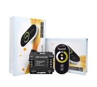 FACAIIO Controller RGB Full Touch a 6 tasti con 30A Iron Shell 12V24V strisce luminose a LED, telecomando RF 24G con 7 colori statici e cortocircuito per protezione