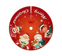 FACAIIO Copertura decorativa per albero di Natale, 90 cm, in poliestere resistente, con stampa a cartoni animati, per nascondere il supporto e migliorare la decorazione delle vacanze