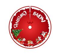 FACAIIO Copertura decorativa per albero di Natale, 90 cm, in poliestere resistente, con stampa a cartoni animati, per nascondere il supporto e migliorare la decorazione delle vacanze