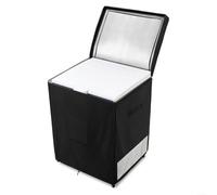 FACAIIO Copertura per frigorifero da esterno, in tessuto Oxford 210D, impermeabile, compatibile con congelatori da 7 piedi cubi per uso esterno (nero, 55,88 x 63,5 x 85,09 cm)