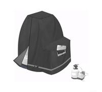 FACAIIO Copertura per pompa a sabbia in tessuto Oxford 420D, per pompe a sabbia da 30,5 a 40,6 cm, per INTEX per Crystal per una copertura ottimale trasparente (nero)