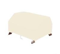 FACAIIO Copertura per tavolo da picnic, copertura impermeabile per mobili con rete ventilata e corde regolabili, per tavolo da attività 3 in 1 con sabbia e acqua (beige)