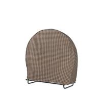 FACAIIO Copertura rotonda impermeabile per legna da ardere, 101,6 x 61 x 104,1 cm, in tessuto Oxford 210D con rivestimento in PU, resistente ai raggi UV e al vento, cinghie regolabili, marrone per uso