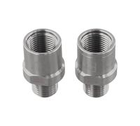 FACAIIO Coppia di adattatori per pedali in acciaio inox, per collegare pedali da 9/16" a pedivelle da 1/2" con estensione da 20 mm
