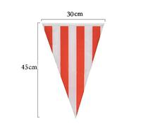 FACAIIO Decorazioni per feste di carnevale, striscione a righe rosse e bianche, 10 m, 20 o 30 m, 48 bandiere per eventi di compleanno ed festival all'aperto e interni