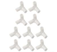 FACAIIO Diametro interno di plastica del giunto di sostegno 16mm del connettore di palo della tenda a 3 vie per la struttura esterna (tee di 90 gradi)