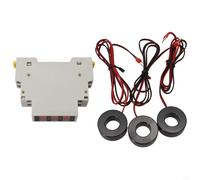 FACAIIO Din Rail Display digitale trifase modulare indicatore misuratore di corrente manometro, 1-100A AC80-500V, montaggio su guida 35mm