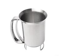FACAIIO Dispenser per pastella in acciaio inox, strumento per mescolare e separare pancake, crostate, pane e pasticcini