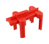 FACAIIO Dispositivo di bloccaggio regolabile per rubinetti esterni e valvole industriali, tubo da 1/2 a 2-1/2 pollici, blocco ABS rosso con fori a doppia fila, senza attrezzi