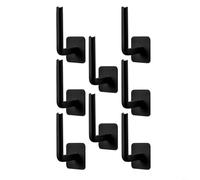 FACAIIO Ganci per cappelli da parete, senza trapano, confezione da 8 grucce per cappelli da baseball, organizer salvaspazio per la casa, nero e bianco (nero)