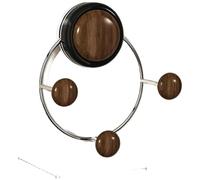 FACAIIO Gancio a ventosa da parete per porta, resistente, senza trapano, per chiavi, cappelli e vestiti, confezione da 3 con perline di ferro e legno