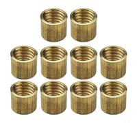 FACAIIO Ghiera in ottone con punta per stecca da biliardo per riparazione di stecche da biliardo e snooker, collare in metallo per accessori ad anello, varie dimensioni (confezione da 10) (10,5 mm)