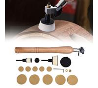 FACAIIO Kit di 55 utensili per levigatrice a ciotola con piastre di supporto da 2,5 cm e 5,1 cm, per mandrini, schiuma morbida e 50 dischi di carta vetrata (grana 60/80/120/220/320)