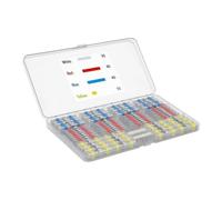 FACAIIO Kit di connettori termorestringenti per saldatura, 200 pezzi | Terminali per autoveicoli marini, non necessita di crimpatura per barche, auto, camion, colori assortiti