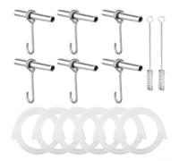 FACAIIO Kit di rubinetti e ganci per sciroppo d'acero, in acciaio inox, per una facile raccolta della linfa, accessori per la maschiatura di acero e quercia (confezione da 3)