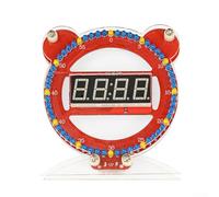 FACAIIO Kit sveglia digitale a LED fai da te con data, ora, temperatura e controllo del suono, progetto di saldatura elettronica 5 V, casa o ufficio