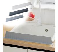 FACAIIO Lavello in silicone paraspruzzi riutilizzabile per piano di lavoro della cucina, protezione dall'acqua, facile da installare, grigio scuro