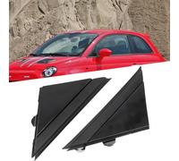 FACAIIO Modanature per specchietto retrovisore sinistro e destro, nero lucido, per Fiat 500 2012-2019, resistente alle intemperie