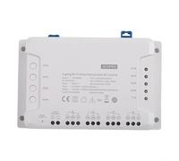 FACAIIO Modulo interruttore della luce intelligente WiFi per Sonoff 4CH R3, relè wireless a 4 bande con telecomando RF, compatibile con e Google Home, montato su guida DIN, bianco (4CH Pro-R3)
