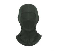 FACAIIO Passamontagna traspirante con rete di ventilazione, elastico in nylon spandex maschera completa ciclismo sci corsa protezione UV per uomo donna (verde scuro)