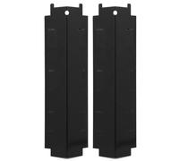 FACAIIO Piastra riscaldante in acciaio porcellanato, 37,1 x 10,8 cm, compatibile con griglie a gas Charbroil/Uniflame/Enders, nero, confezione da 2