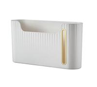 FACAIIO Piccolo supporto per sacchetti della spazzatura da parete, installazione senza perforazione, ABS per organizer in plastica per cucina, bagno, ufficio, 23,3 x 5,6 x 23,2 cm (larghezza x